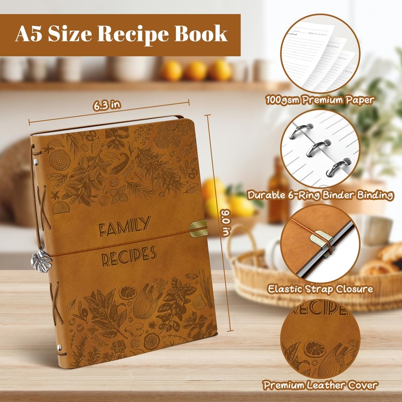 Recipe Book to Write In Your Own Recipes, A5 Blank