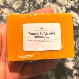 Turmeric and Kojic Acid Skin Brightening Soap All Natural Gentle Cleanser for All Skin Types. Fights Acne, Reduces Dark Spots & Fades Scars. Face & Body Cleanser for Men, Women & Teens. (3 Pack)