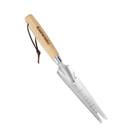 Eadwiella Manual Weeder Wooden Handle Stainless Steel Head Weeder for Garden