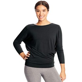 C9 Champion Women's Long Sleeve Open Back Top, Ebony, S