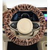 Forala Fluffy Cheetah Car Steering Wheel Cover Luxurious Faux Fur