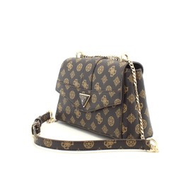 GUESS Dorys Convertible Xbody Flap Bag Mocha Logo, mokka