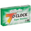 100 Gillette 7 O'clock Double Edge Safety Razor Blades Made