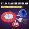 Swpeet 4Pcs Nylon Filament Abrasive Wire Brush Wheel & Cup
