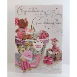 Jonny Javelin Congratulations On A New Baby Granddaughter Great News Card