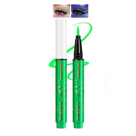 Colored UV Neon Liquid Eyeliner,Matte Smooth Waterproof Glow in The Dark Eyeliner Liquid,Long Lasting Pigment Smudge Proof Graphic Liners for Face&Body Paint,Ideal Rave Hallowenn Accessories Makeup-05