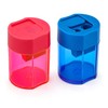 Pencil Sharpener with Container, Pack of 2, Double Hole Sharpener