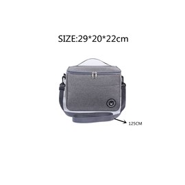 NA Large Family Picnic Cooler Bag Thermal Lunch Bag Cooling Bag for Work Beach Picnic Camping Keep Food Warm or Cold Insulated Cooling Bag for Camping,BBQ,Family,Car and Outdoor Activities (Grey)