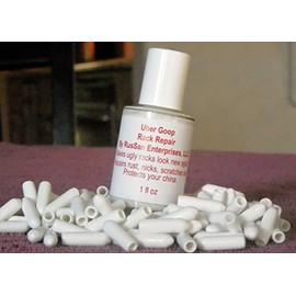 (NEW 1oz size) Uber Goop WHITE Dishwasher Rack Coating/Glue w/100 caps