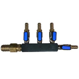 Matala Heavy Duty 4 Valve Heavy Duty Air Manifold (3/8" Barb)