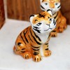 Salt and Pepper Shakers Tiger Orange Ceramic African Big Cat