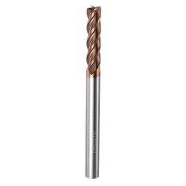 sourcing map Carbide Square End Mill 6mm (15/64") Dia 6mm (15/64") Shank 75mm (3") Extra Long HRC55 TiSiN Coated Micro-Grain Tungsten Carbide 4 Flutes Milling Bit Cutter