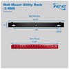 ICC Wall Mount Utility Rack, 5 RMS, Steel Construction for