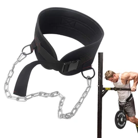 Smilerain Pull Up Belt, Weighted Belt, Dip Belt, Training Belt, Durable, Comfortable, Adjustable Chain Length, Durable and Easy to Use (with Socket)