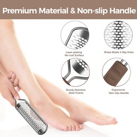 Easkep Callus Remover, Callus Rasp, Foot - Callus File, Callus Removal, Stainless Steel Callus File for Callus Remover, Strong Callus Dead Skin, Foot Scraper (Silver)