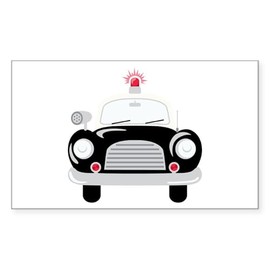 CafePress Police Car Sticker Rectangle Bumper Sticker Car Decal