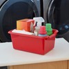 ECR4Kids Scoop Front Storage Bin, Multipurpose Organization, Red, 20-Piece