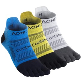 AONIJIE Toe Socks for Men/Women High Performance Athletic Five Finger Thin Socks Soft, Comfortable and Breathable, Small