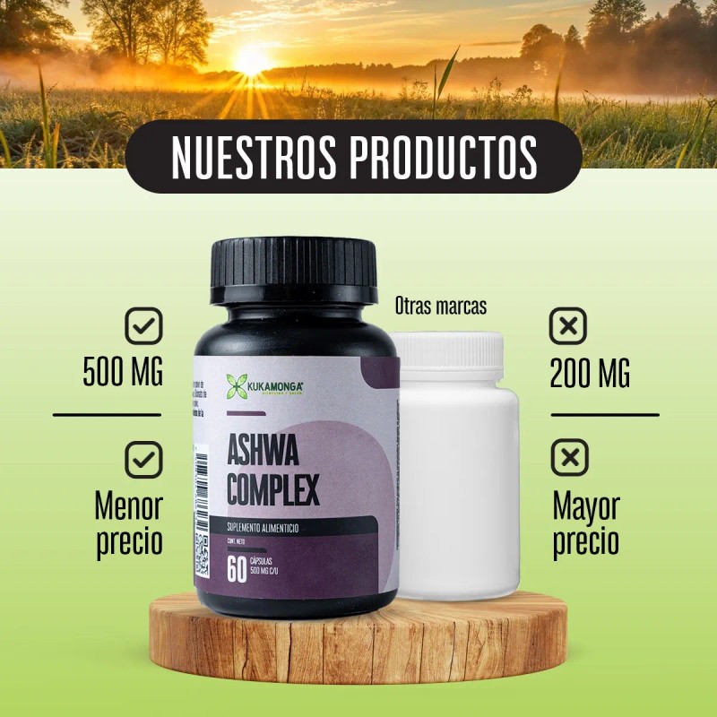 Ashwa Complex | Adaptógeno | 60 Cápsulas | Tranquilidad Sin
