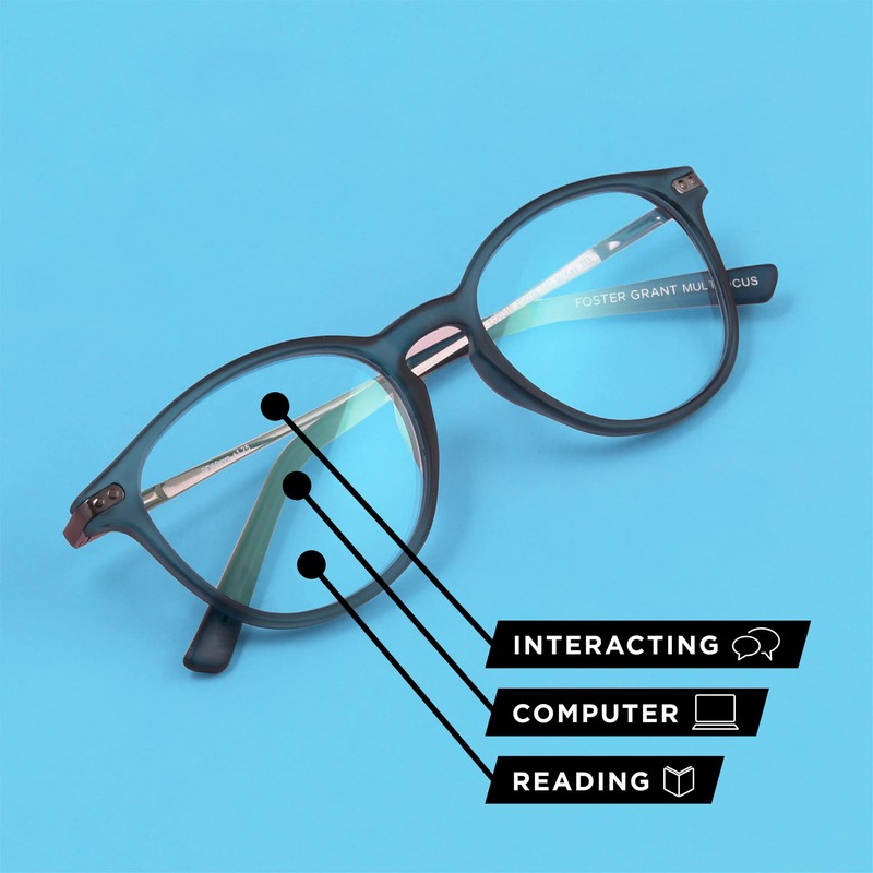 Foster Grant James Multifocus Reading Glasses With Anti-Reflective Glasses Coating,