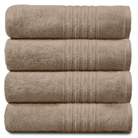 GC GAVENO CAVAILIA Soft Hand Towels For Bathroom - Egyptian Cotton Towels Set- Highly Water Absorbent Gym Towel - 4 Pk Washcloths Towels Natural