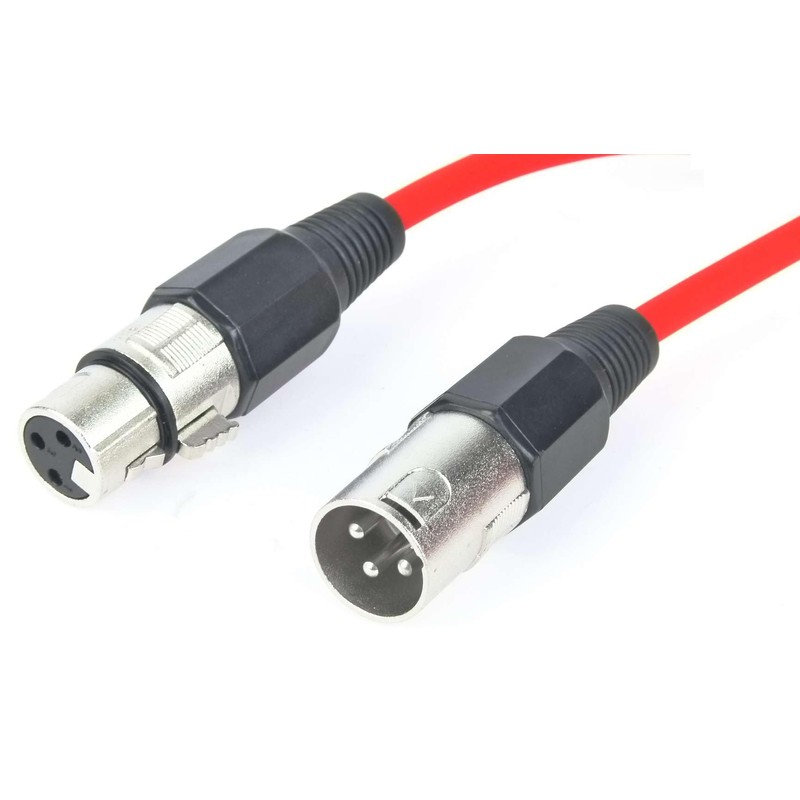 Paccs Microphone Cable 1 m Red XLR Male to XLR
