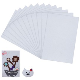 FINGERINSPIRE 12 Sheet Stiff Stuff Beading Foundation White 5.9x3.93inch Rectangle Bead DIY Craft Fabric Embroidery Needle Felt for Bead & Stitch Embroidery Bead Sewing Accessories