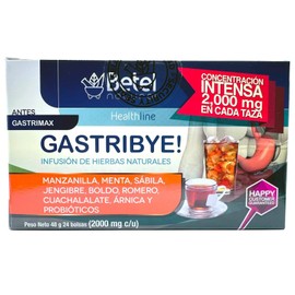 Betel Naturalk Gastribye Herbal Tea by Betel Natural - Natural Gastric Support - 24 Tea Bags