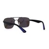 SA106 Mens Air Force Rectangle Mirrored Lens Pilots Sunglasses Gunmetal