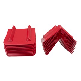 Mytee Products (20 Pack) V Edge Protectors Flatbed, 8" x 12", Red | Vee Shaped Plastics Corner Protectors for Cargo Loads | Tie Down Strap Guard for Winch, Ratchet Straps on Flatbed Truck Trailers