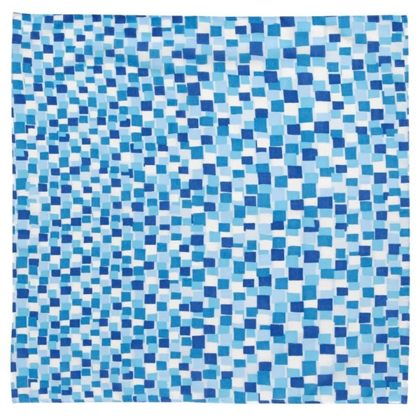 Yamamoto Hitoto Shop Kyoto Blue Premium Cotton Lawn Handkerchief, Stone