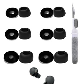Vykyntow 6 Pairs Replacement Silicone Ear Buds Tips Compatible with Sony WI-C100/WF-C510/WF-1000XM5/WF-C700N/LinkBuds Fit/Pulse Explore/CRE-C20/INZONE, Fits in Case, with 3-in-1 Cleaner Kit, S/M/L