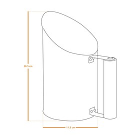 Linxor - Pellet Scoop, Zinc Iron Pellets and Wooden Handle - 1.5 L