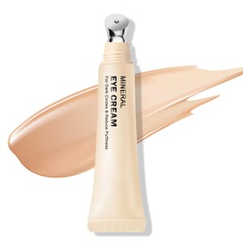 CAHIUYOA Mineral Sun Screen Eye Cream Under Eye Cream for Dark Circles and Fine Lines Travel Size Mineral Eye Cream - 02 Medium