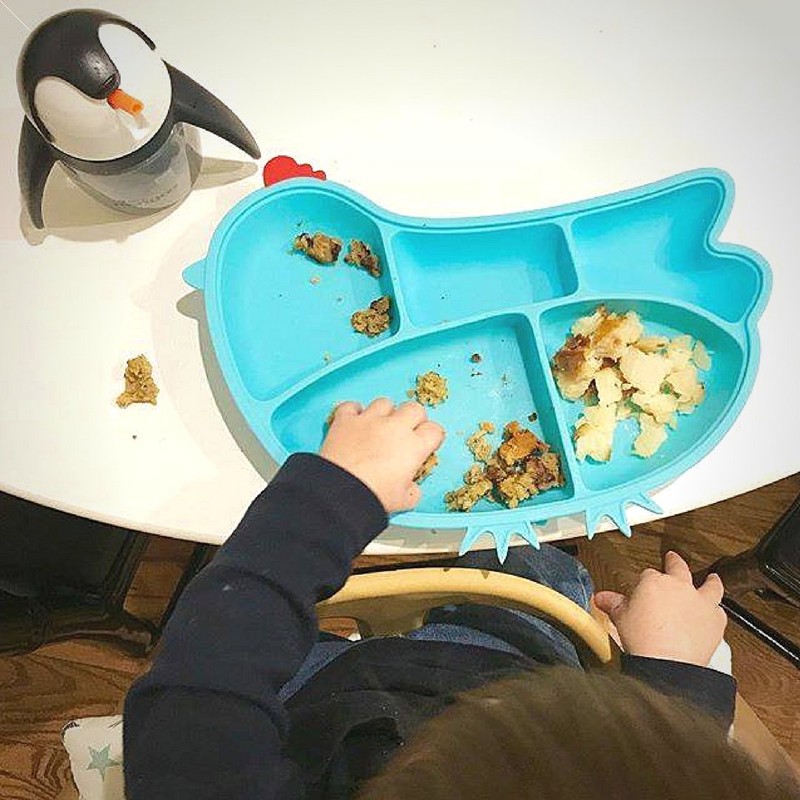 Innobaby Din Din Smart - Plato de silicona para pollo,