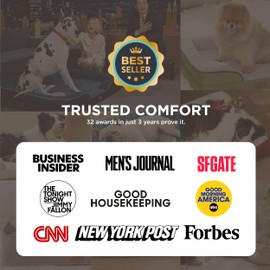 Bedsure Orthopedic Dog Bed Medium Size Dogs - Washable Small Medium Dog Cat Bed Waterproof, Comfort Cats Couch Sofa with Washable Removable Cover, Pets Bed with Nonskid Bottom, Grey, 28"