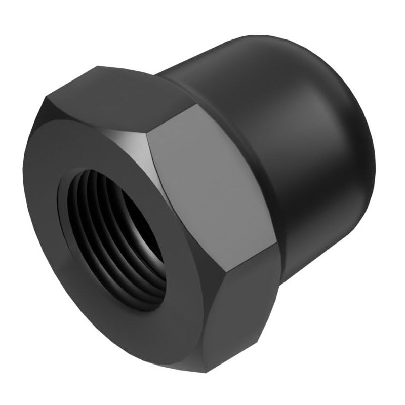 M8 Hexagon Domed Cap Nuts Fit Screws Bolts Black Zinc