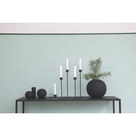 Candlestick 21cm Black