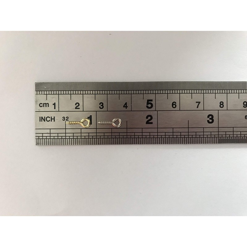 IDEALSV Small Mini Eyes Screw-in Hooks Jewelry Eye Pin,Silver+Gold Colors