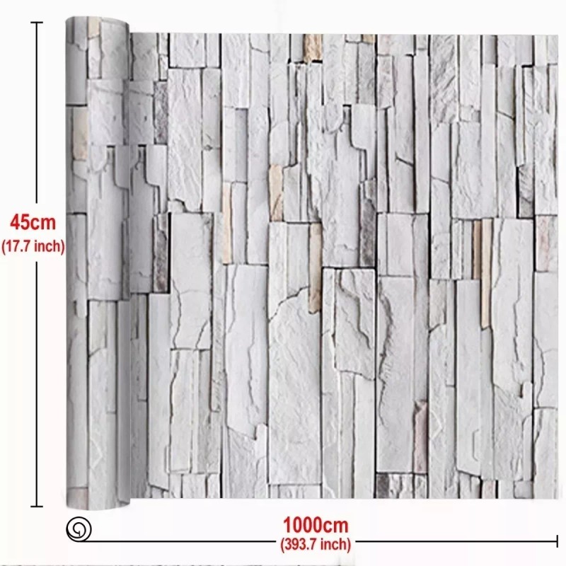 Papel Tapiz Autoadhesivo Para Paredes De Piedra 3d 45cm*10m