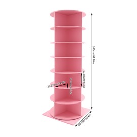 ILWorkTLs 7-Tier Rotating Shoe Rack Tower,Spinning Shoe Rack, Freestanding 360° Display Shoe Organizer,for Bedroom Entryway Living Room,Pink