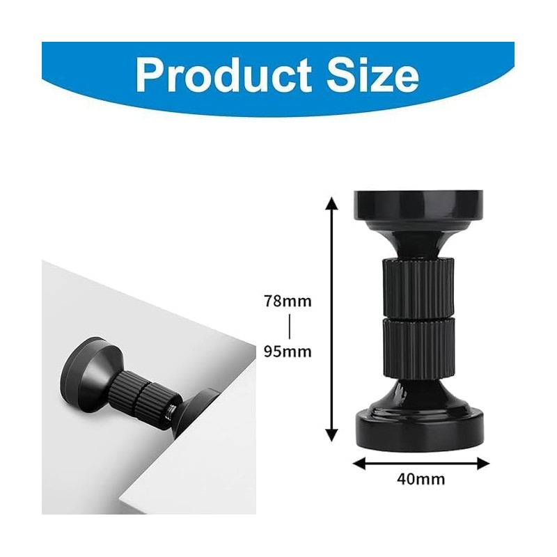 2 PCS Adjustable Headboard Stoppers - Bed Wall Stabilizers for