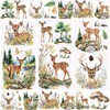 WANDIC 3 Pcs Rub on Transfer Stickers Little Deer Pattern