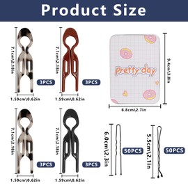 112 STK Haarnadeln, Bobby Pins, Französische Haarklammern, Haarspangen Damen Frauen Mädchen, Wellenform & U-förmig Haarklammer Kleine für Dutts Langes Glattes Haarschmuck
