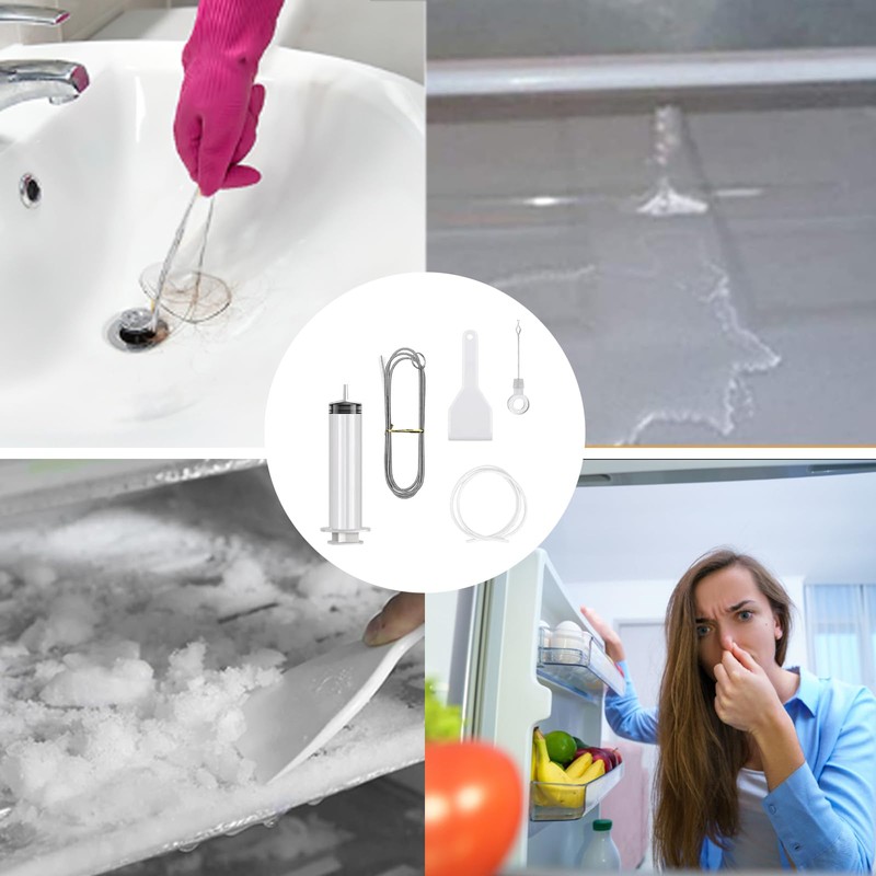 5 PCS Fridge Drain Hole Cleaning Tool Fridge Cleaning Kit