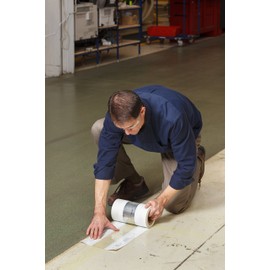 Brady PaintStripe Floor Marking Stencil, Continuous Line, 0.25" Height, 2" Wide, 1200" Length, Polyester, Clear/White - 148813