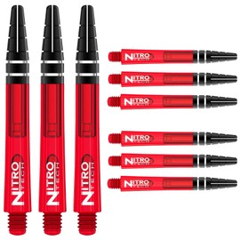 Red Dragon Nitrotech Short Shafts - Red - 3 Sets per Pack (9 shafts in Total)