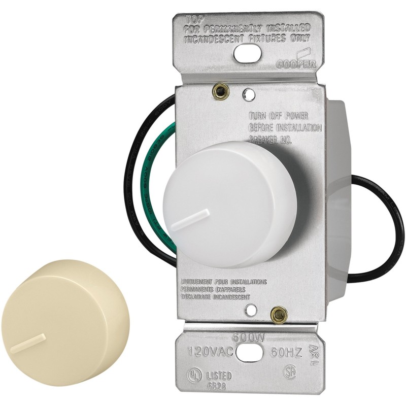 EATON RI06P-VW-K2 Core React Preset Rotary Dimmer, 600 W, 120