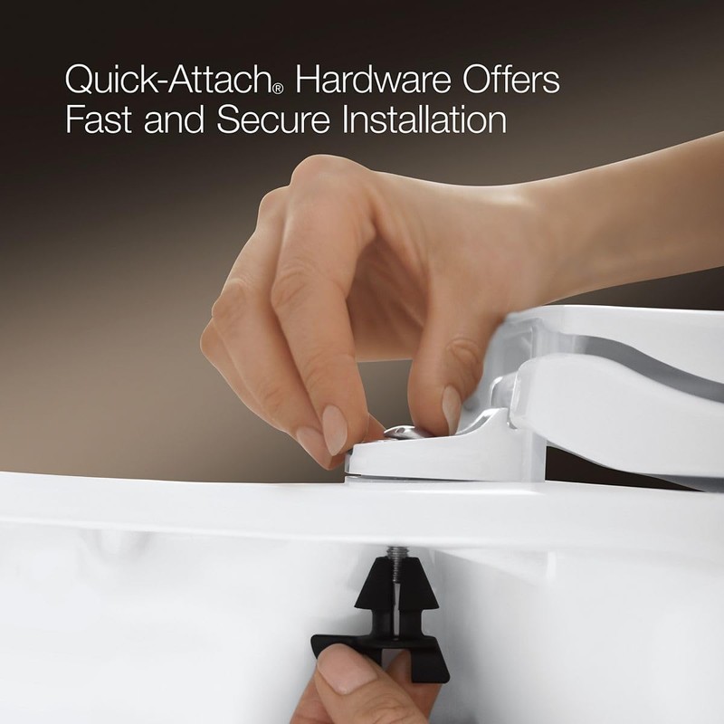 KOHLER K-4774-47 Brevia Elongated Toilet Seat with Quick-Release Hinges And