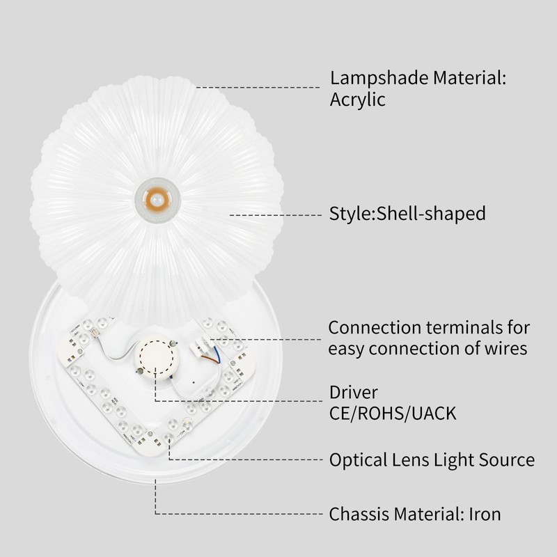 VIPMOON 42W LED Ceiling Light, Diameter 300mm Energy Efficient Ceiling